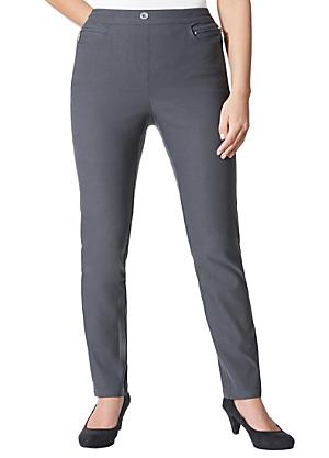 ladies grey straight leg trousers