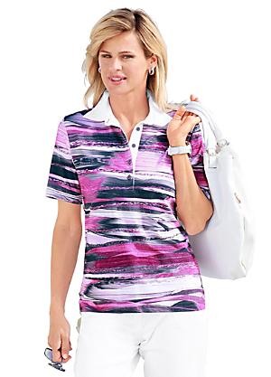 ladies patterned polo shirts