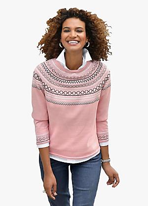 ladies baby pink jumpers