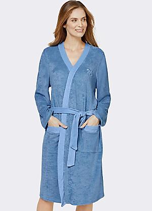 short cotton dressing gown womens