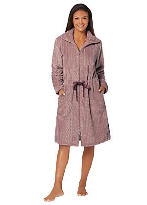 ladies button through dressing gowns uk