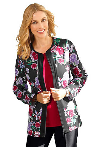 floral zip up jacket