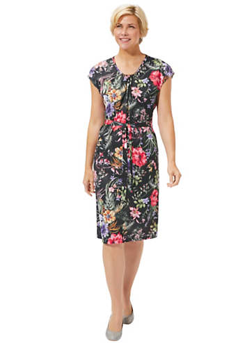 Ruffle Neck Floral Print Dress by Witt 