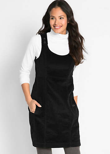 long cord pinafore dress