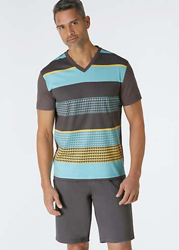 Waschepur Stripe Detailed Short PJs 