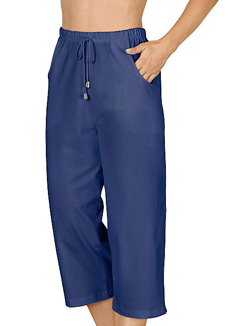 Cropped Drawstring Trousers by Creation L | Witt-International