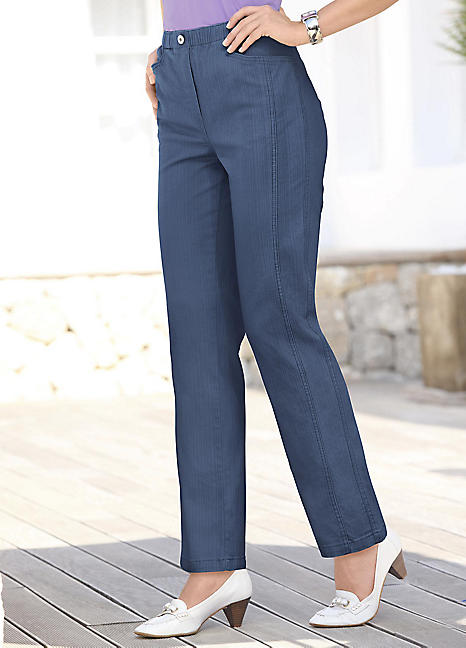 Elasticated Slim Look Straight Leg 