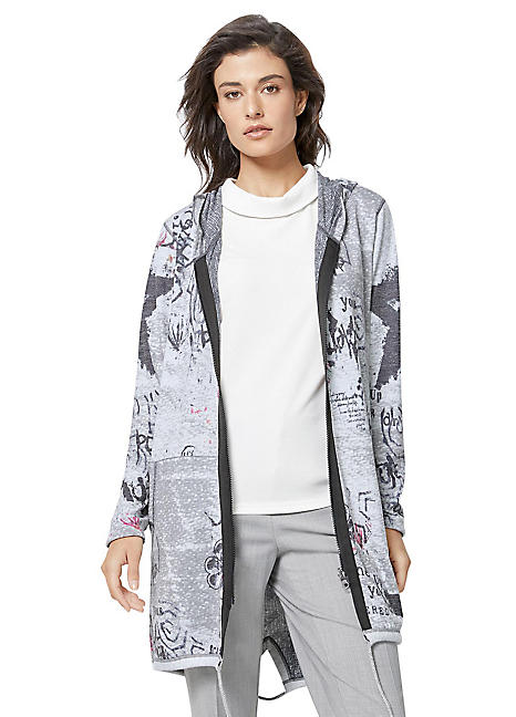 longline hooded cardigan