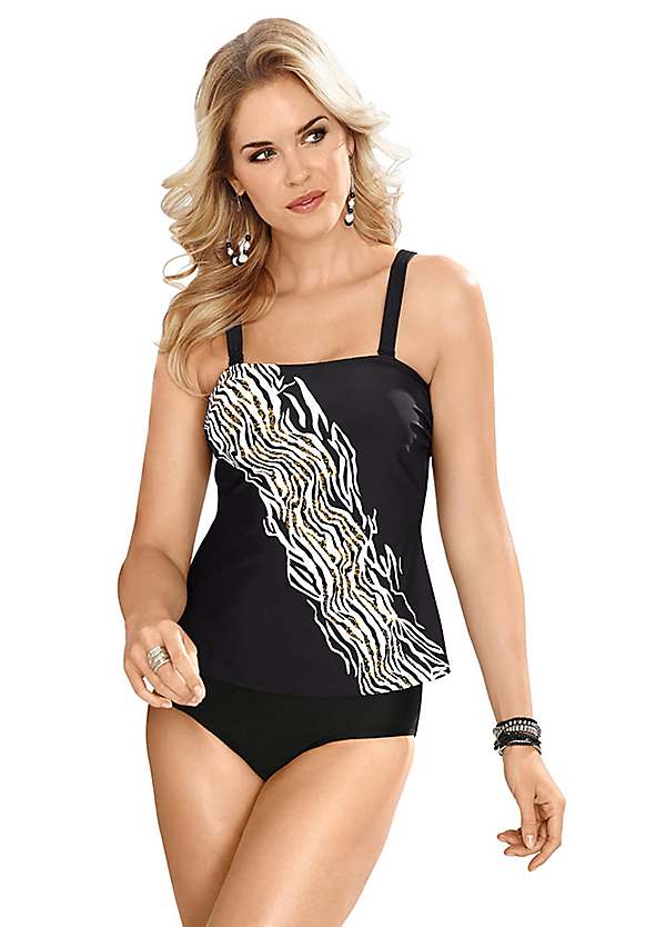 leopard print tankini top