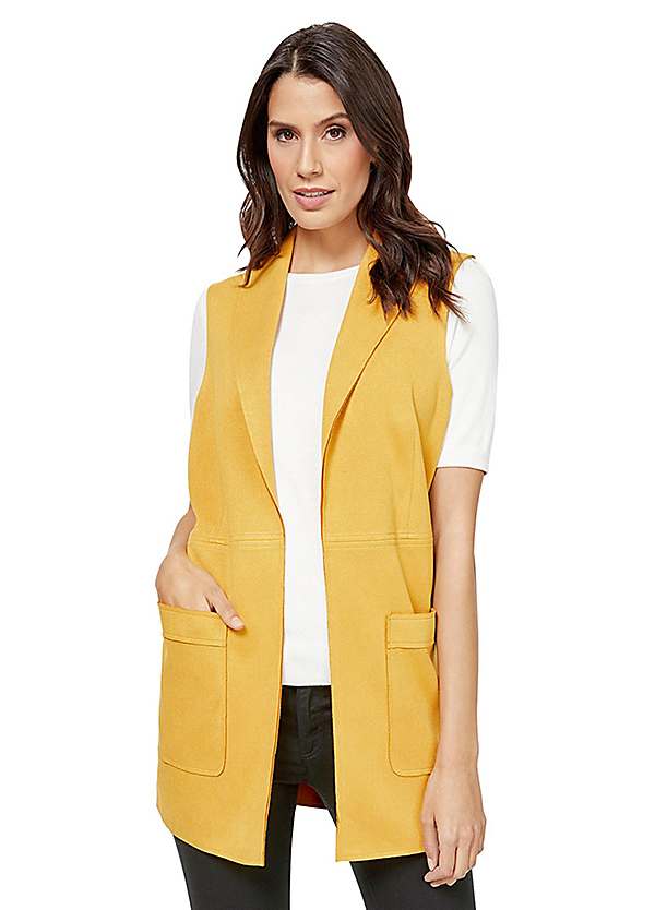 faux suede waistcoat