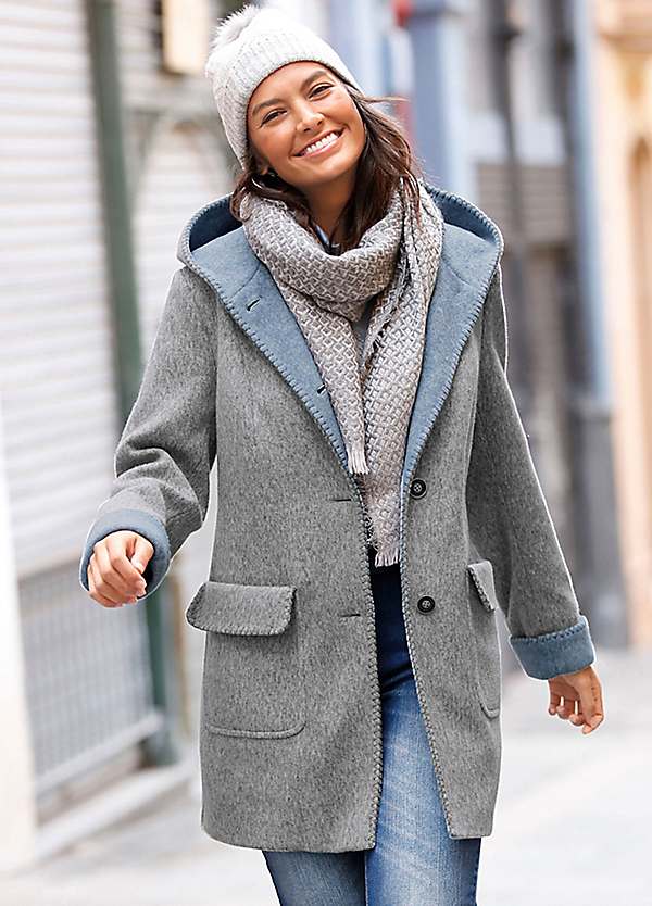 wool look coat