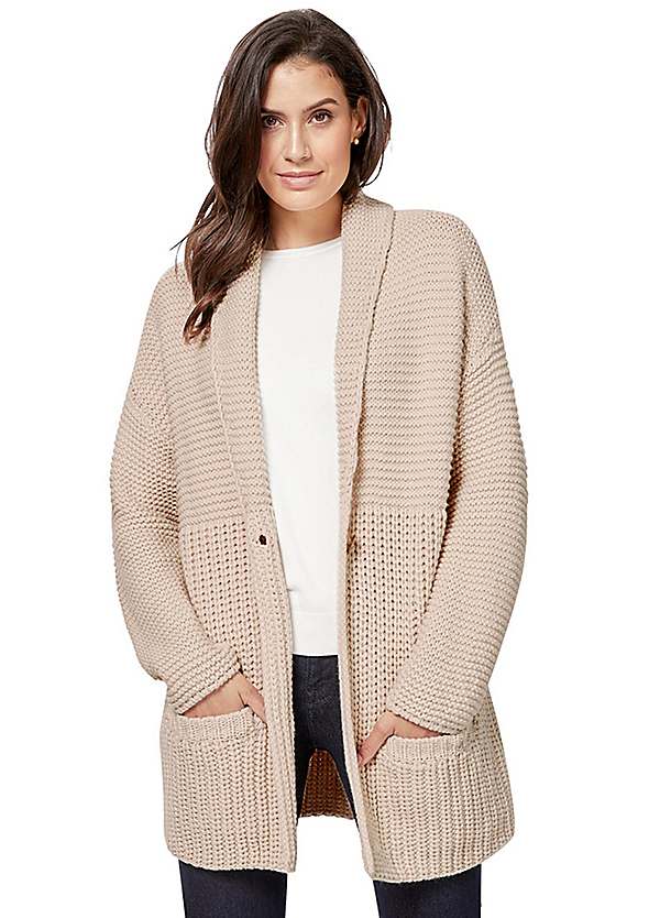 large knitted cardigan