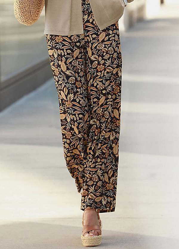Leaf Print Trousers by Witt | Witt 