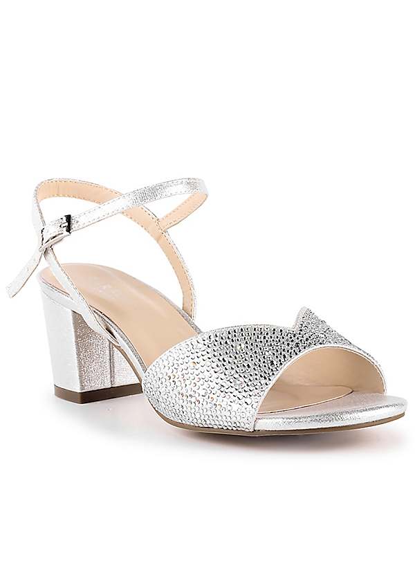 silver chunky sandals