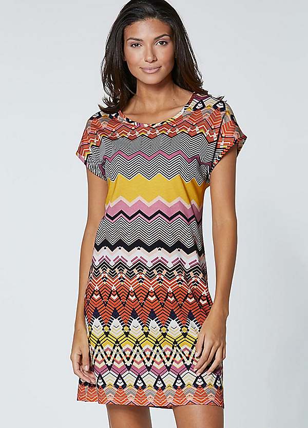 Pattern Print Jersey Dress by Witt 