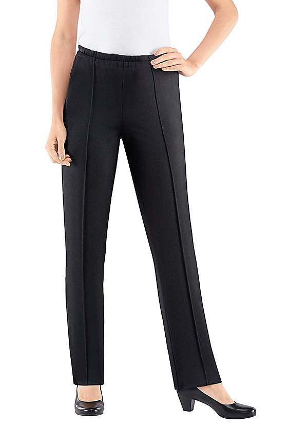 pull on straight leg trousers