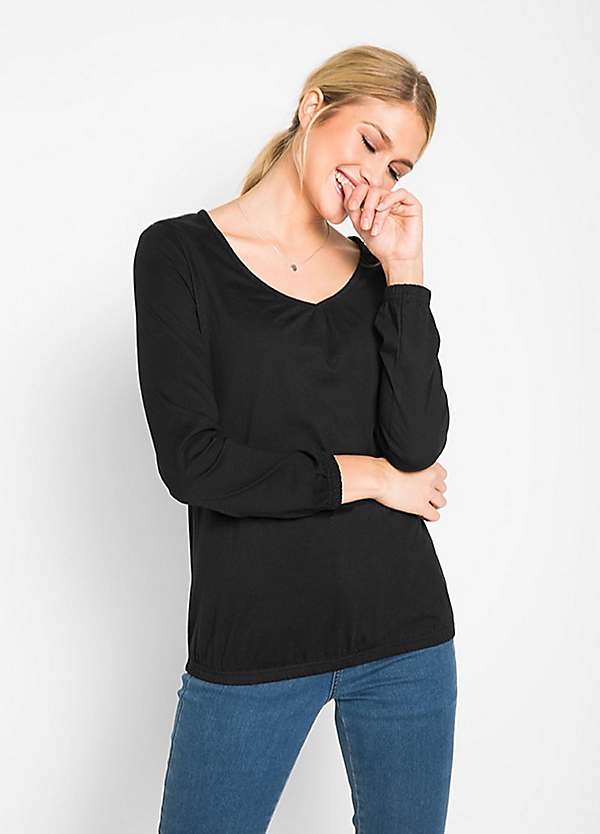 ruched neckline