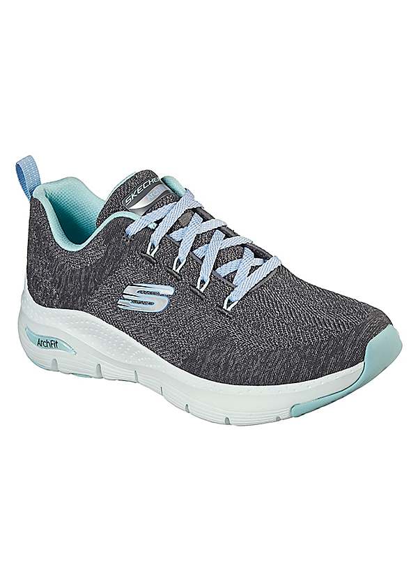 dark grey skechers womens