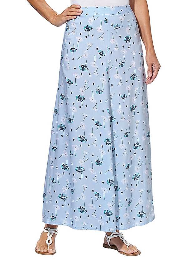 floral print maxi flared skirt