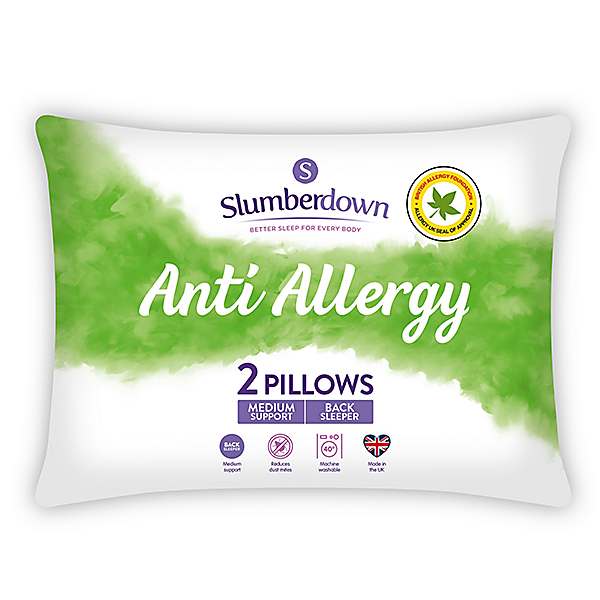 slumberdown memory foam plus pair of pillows