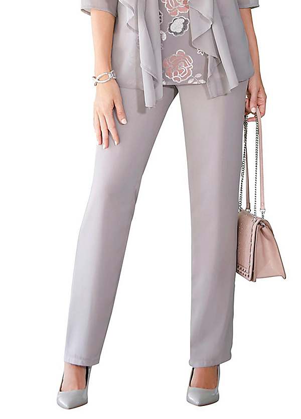 Straight Leg Chiffon Trousers by Witt 