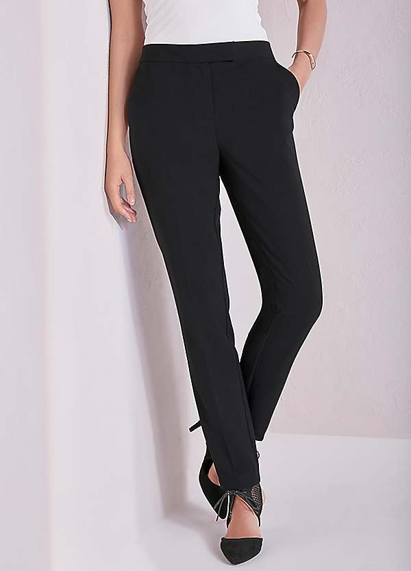 tapered wide leg trousers